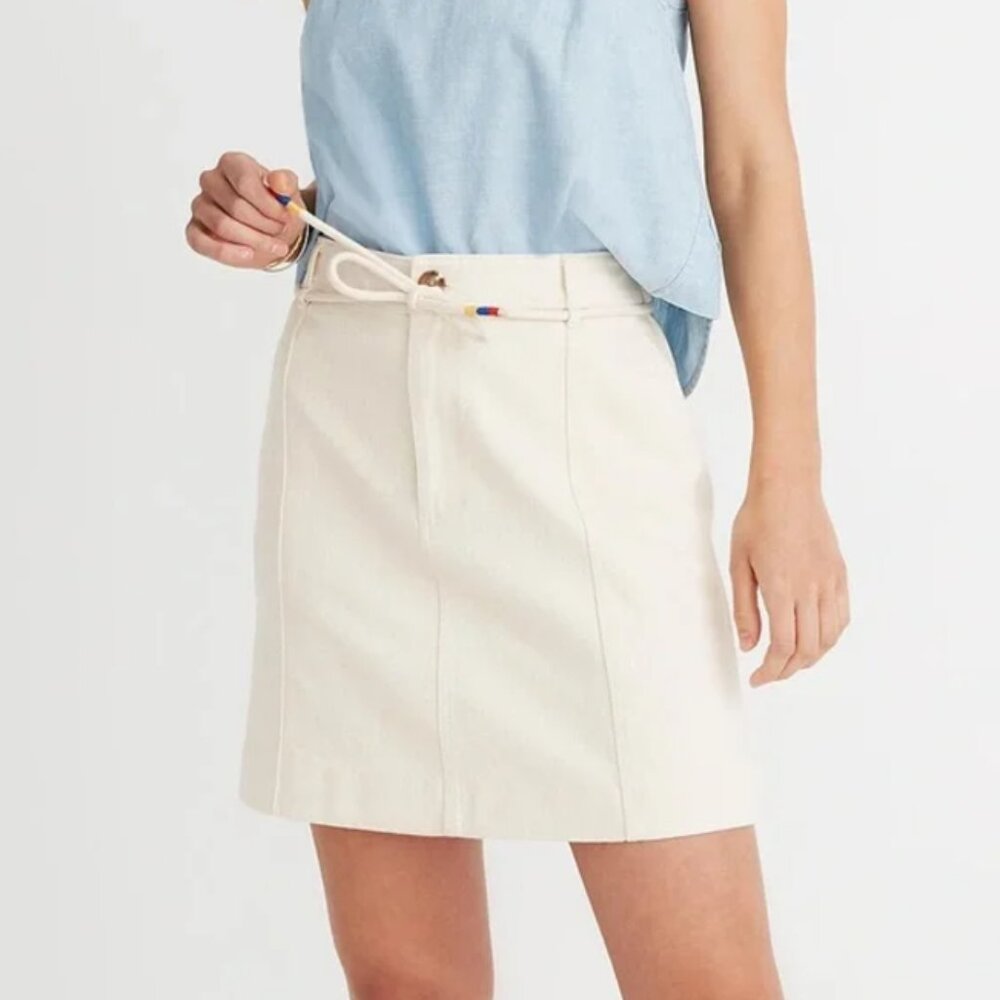 Madewell Beige Denim Mini Skirt  size 2